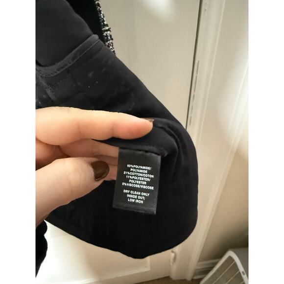 Lafayette 148 Black Multicolor Boucle Speck Tweed Zip Jacket Work Career Small - Picture 5 of 8